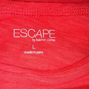 Escape Red Long Sleeve Tee Top